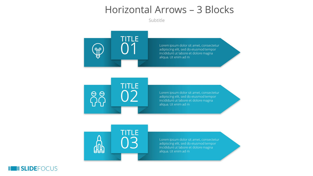 Horizontal Arrows 3 Blocks