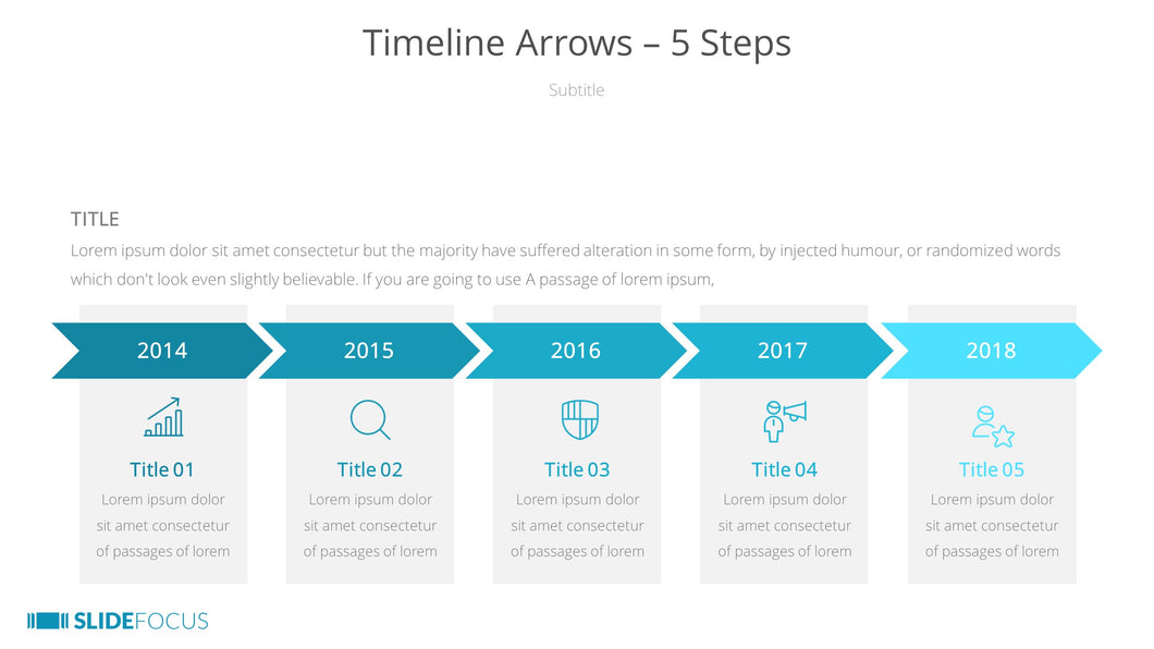 Timeline Arrows 5 Steps