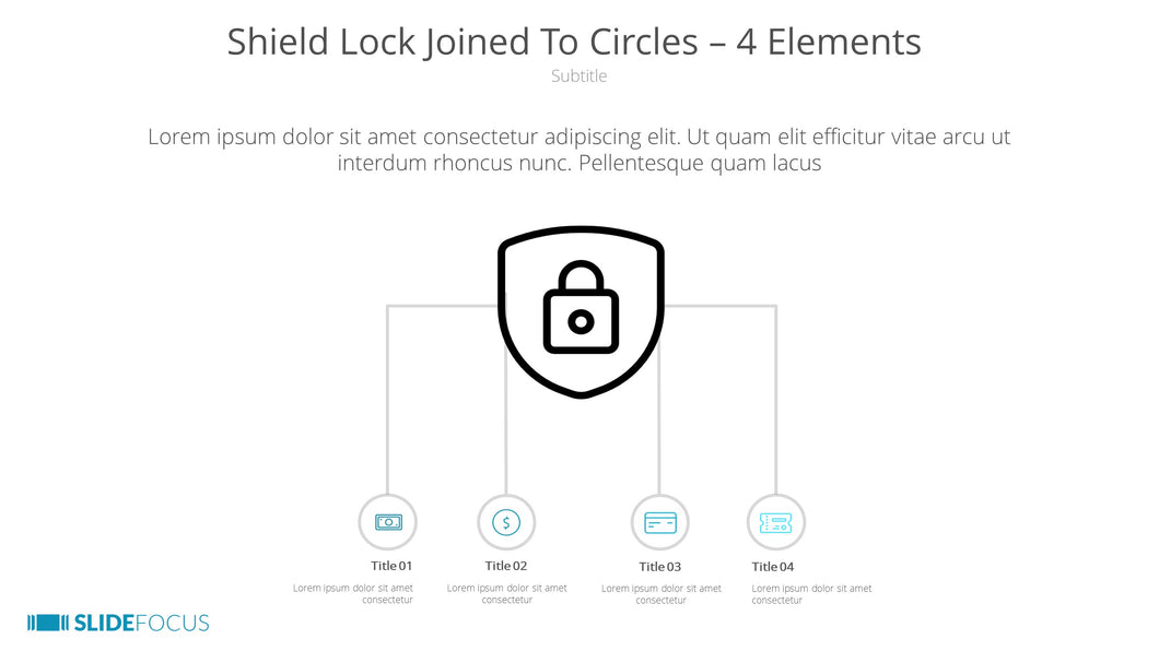 Shield Lock Joined To Circles 4 Elements