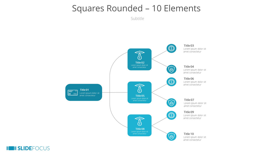 Squares Rounded 10 Elements