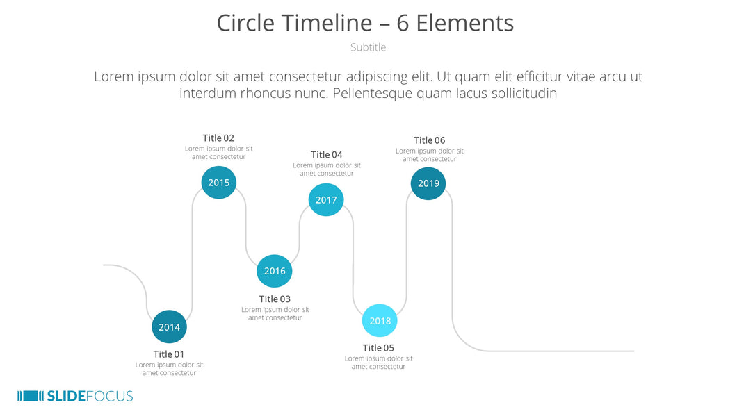Circle Timeline 6 Elements