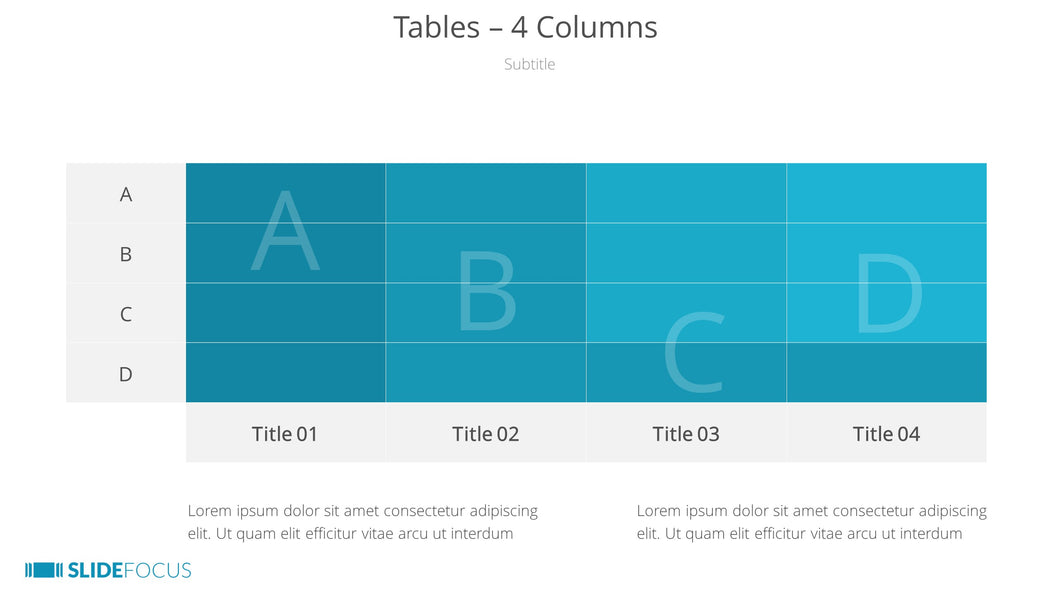 Tables 4 Columns