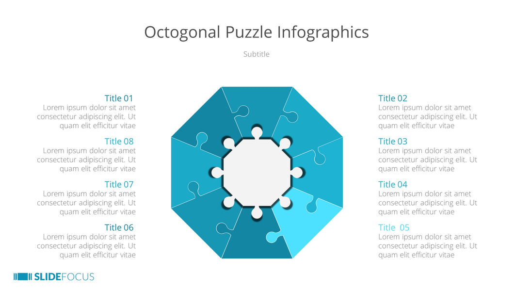 Octogonal Puzzle Infographics