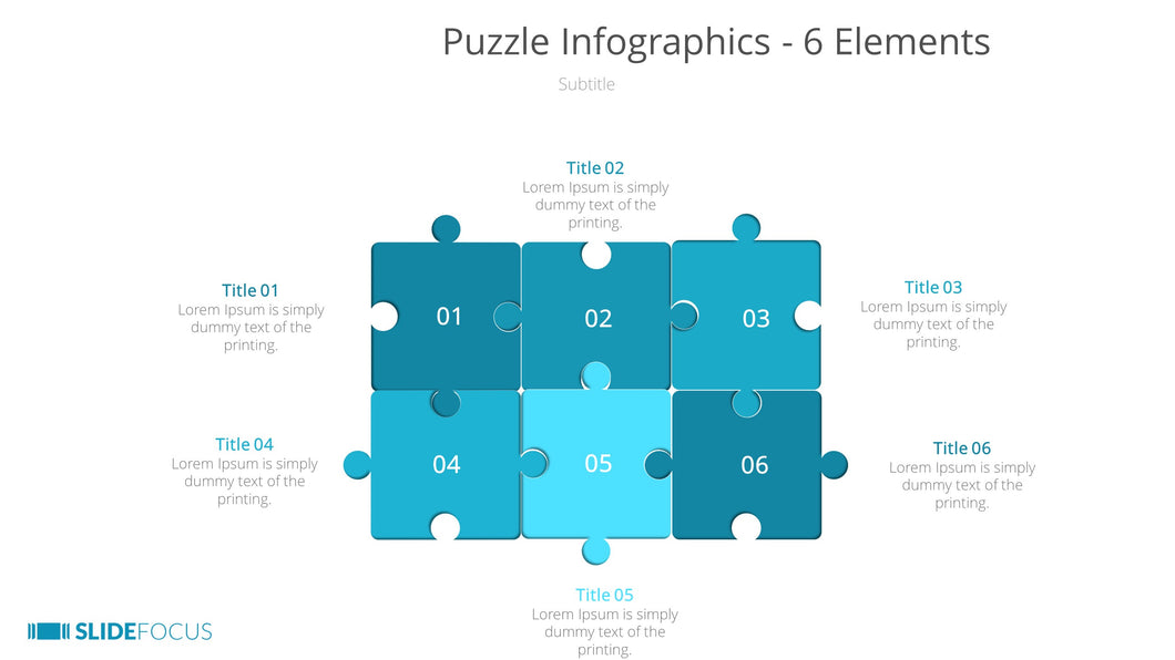 Puzzle Infographics 6 Elements