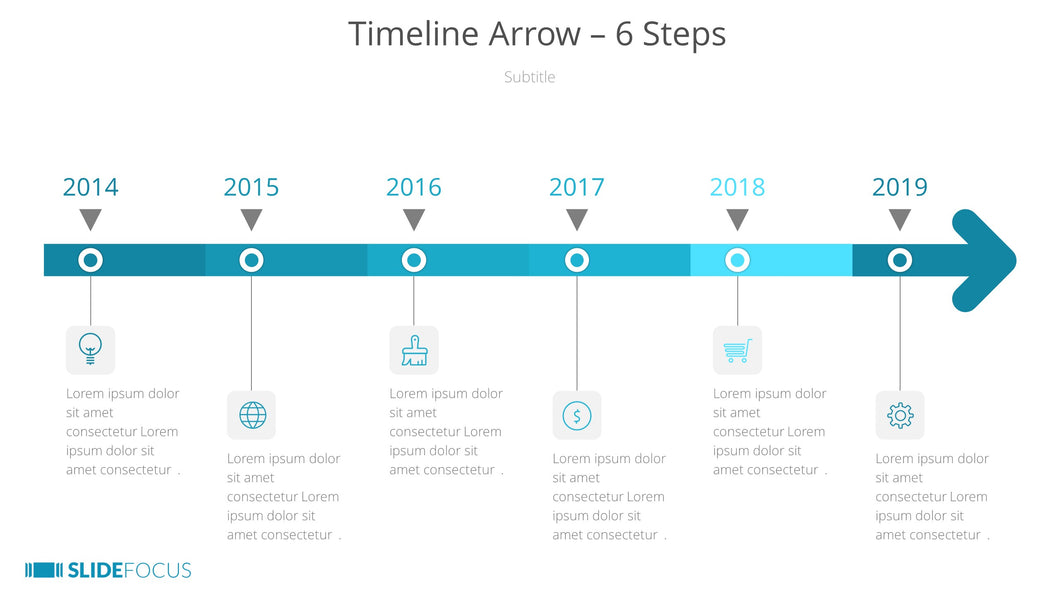 Timeline Arrow 6 Steps