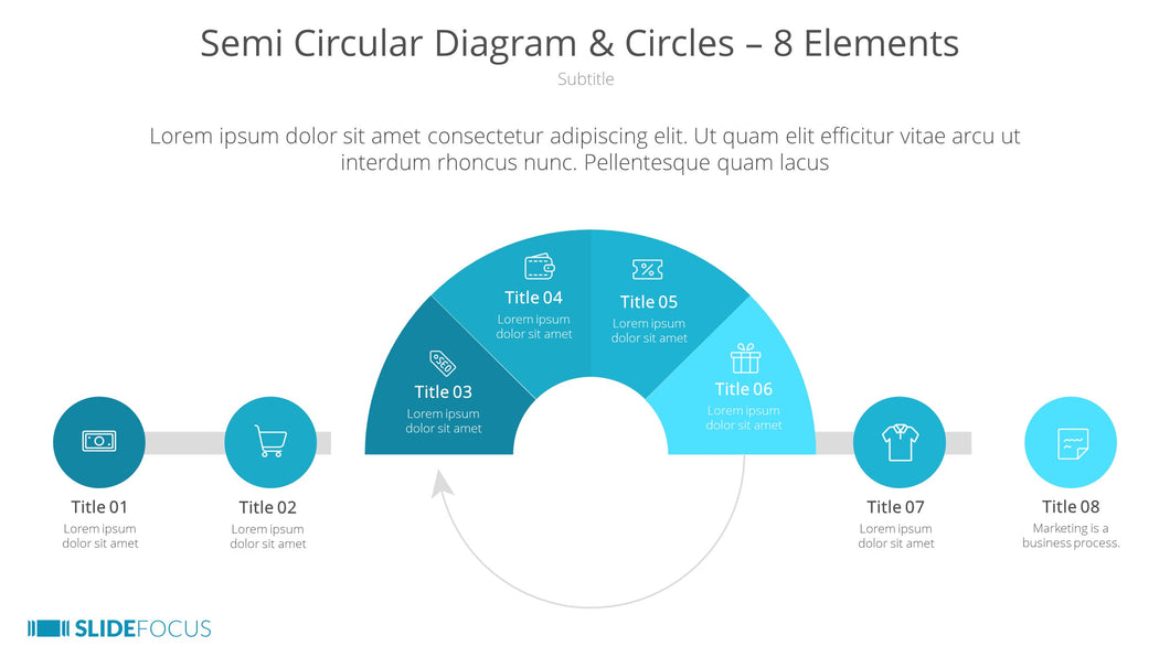 Semi Circular Diagram Circles 8 Elements
