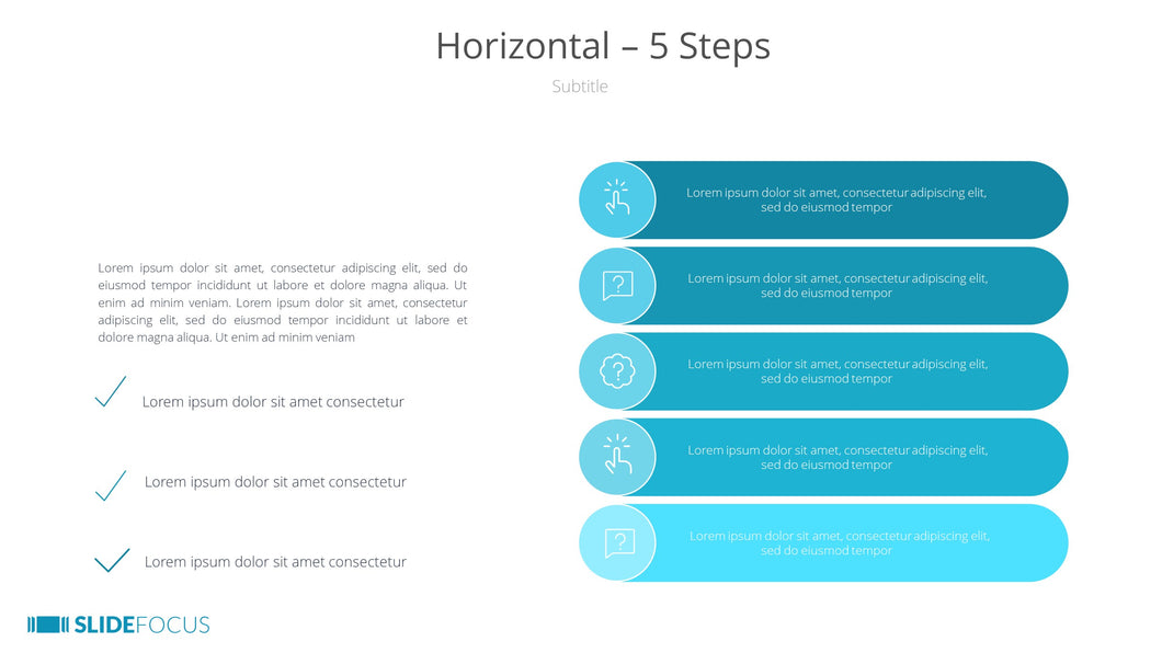 Horizontal 5 Steps
