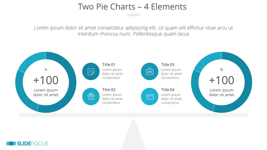 Two Pie Charts 4 Elements