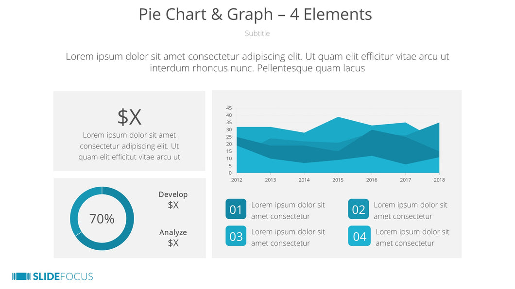Pie Chart Graph 4 Elements