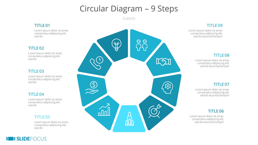 Circular Diagram 9 Steps