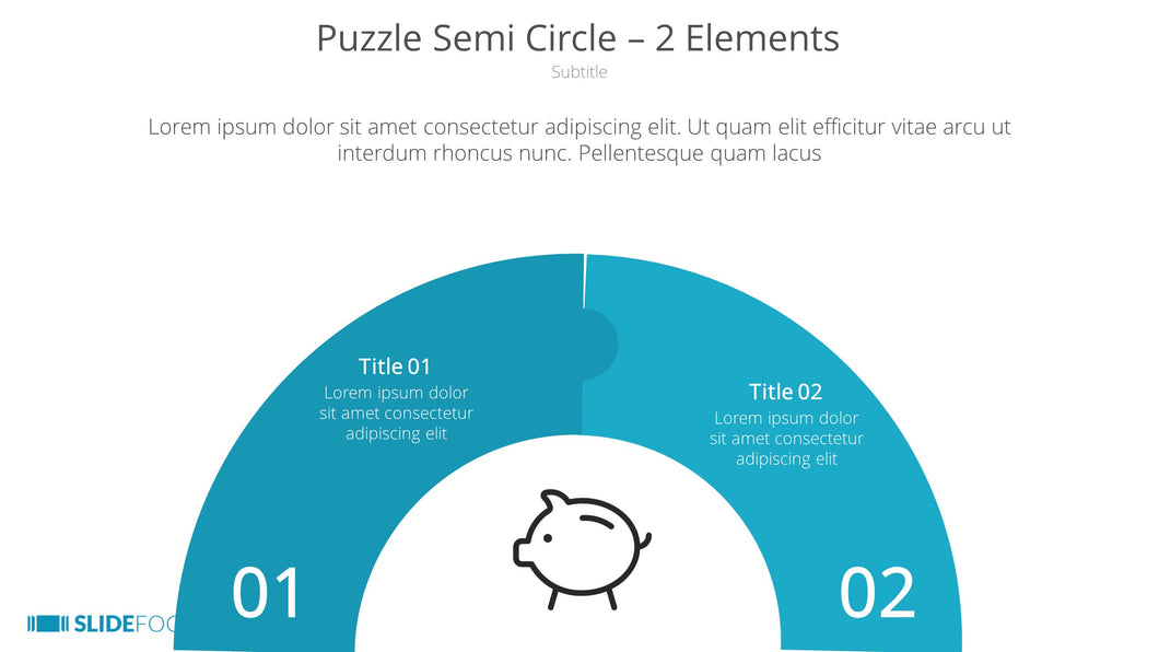 Puzzle Semi Circle 2 Elements