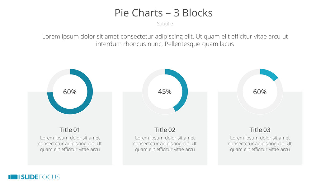 Pie Charts 3 Blocks