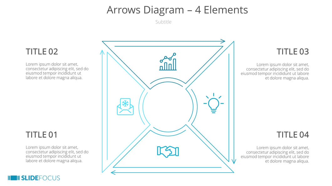 Arrows Diagram 4 Elements
