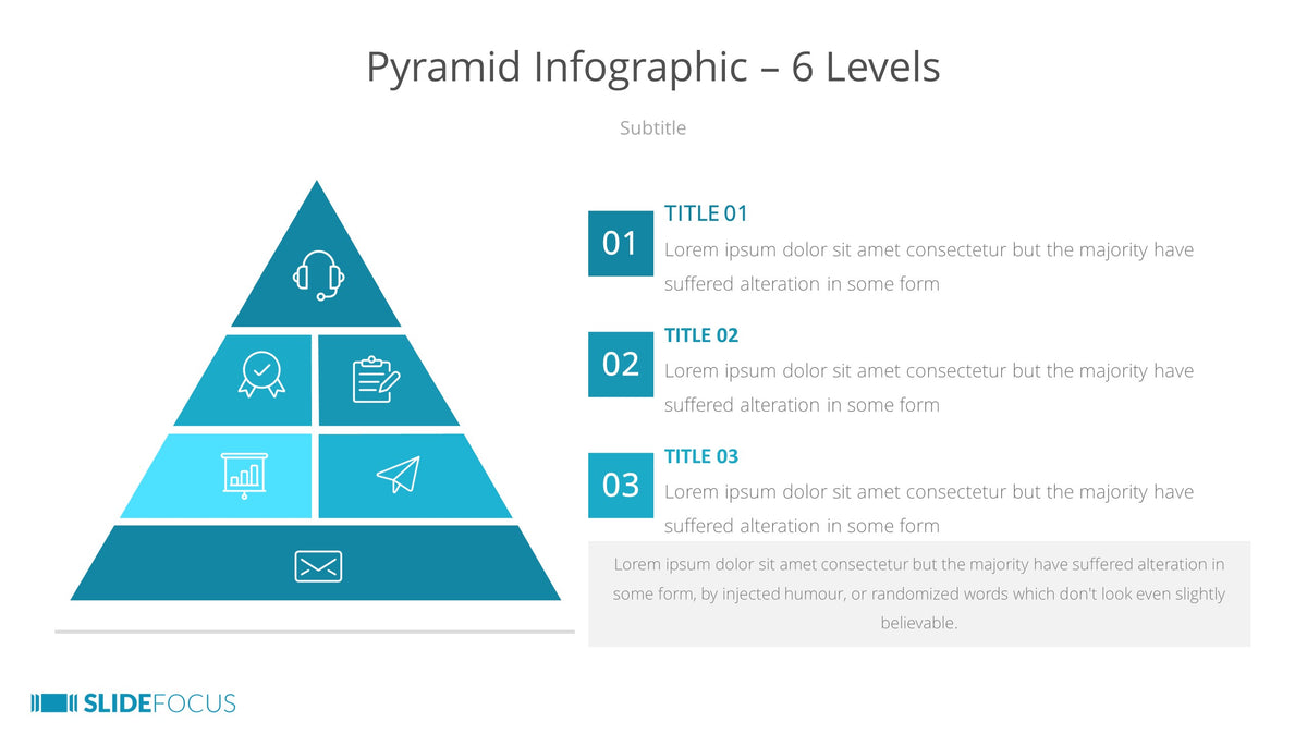 Pyramid Infographic 6 Levels Slidefocus Presentation Made Simple