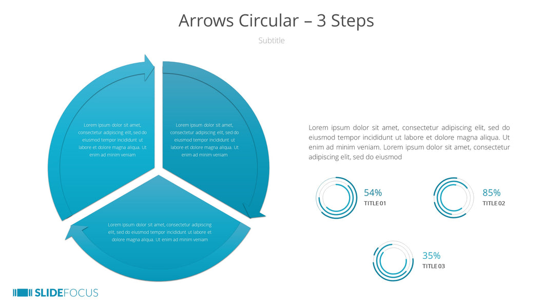 Arrows Circular 3 Steps
