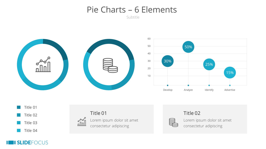 Pie Charts 6 Elements
