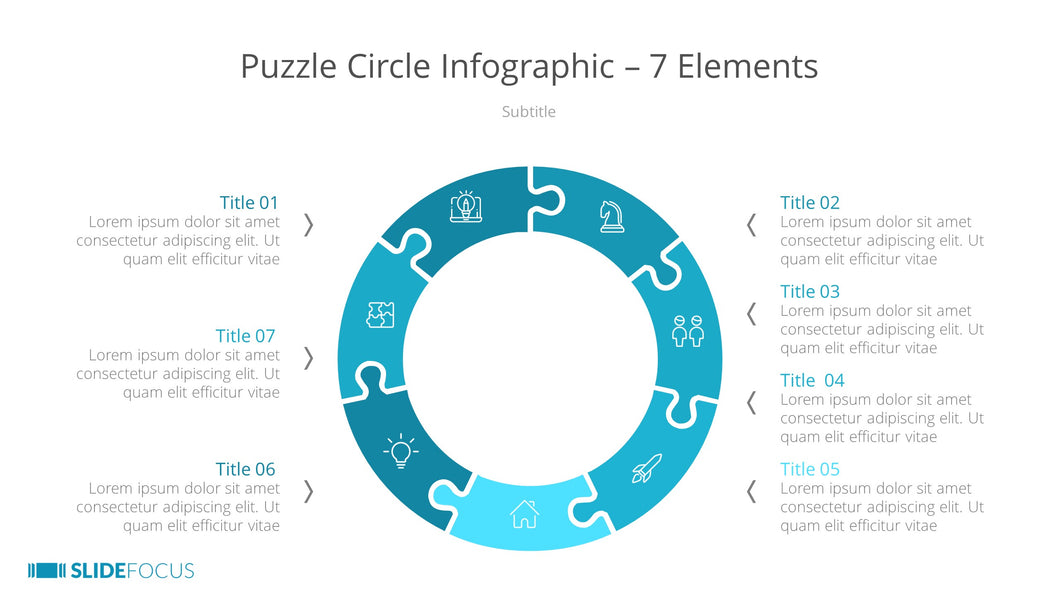 Puzzle Circle Infographic 7 Elements