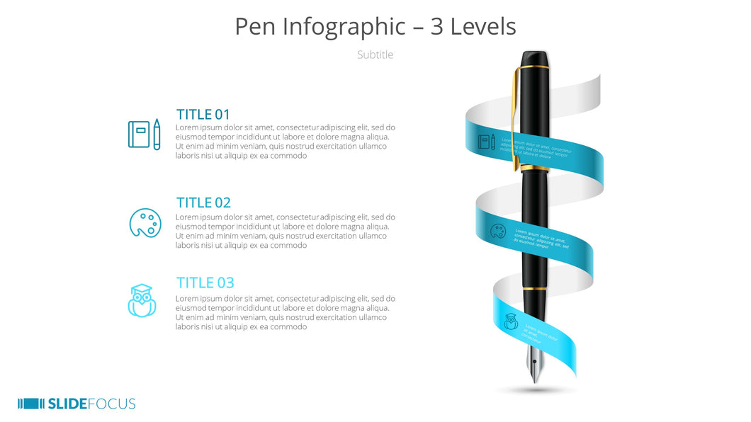 Pen Infographic 3 Levels
