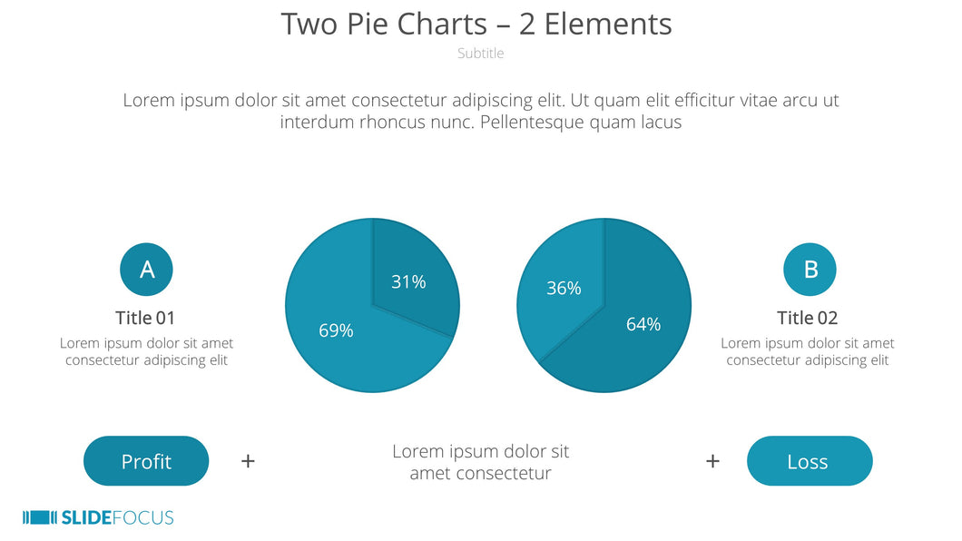 Two Pie Charts 2 Elements