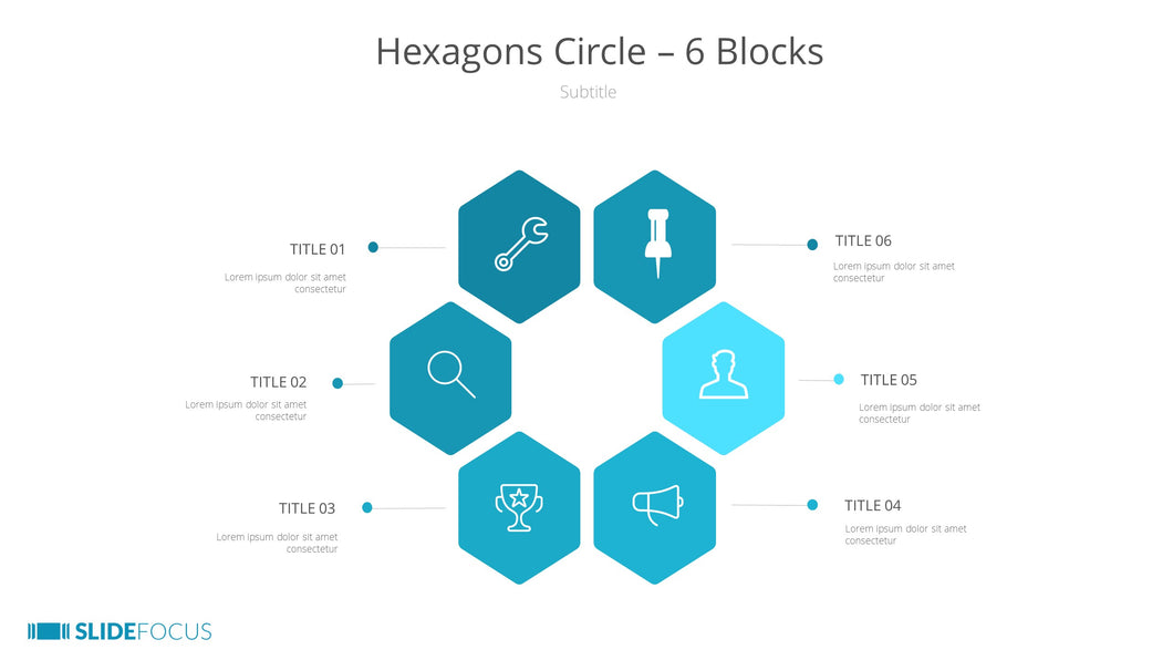 Hexagons Circle 6 Blocks