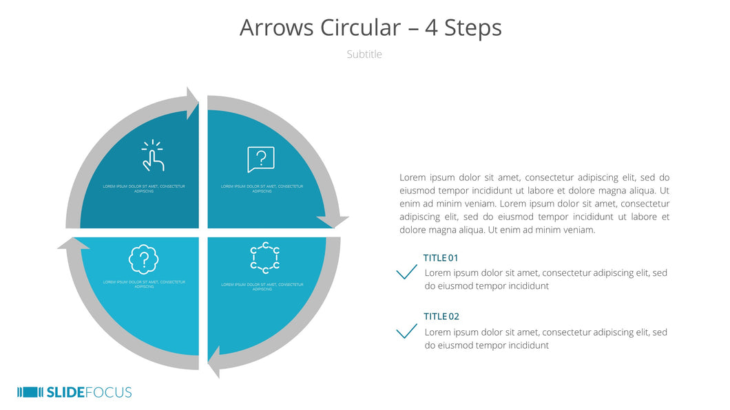 Arrows Circular 4 Steps