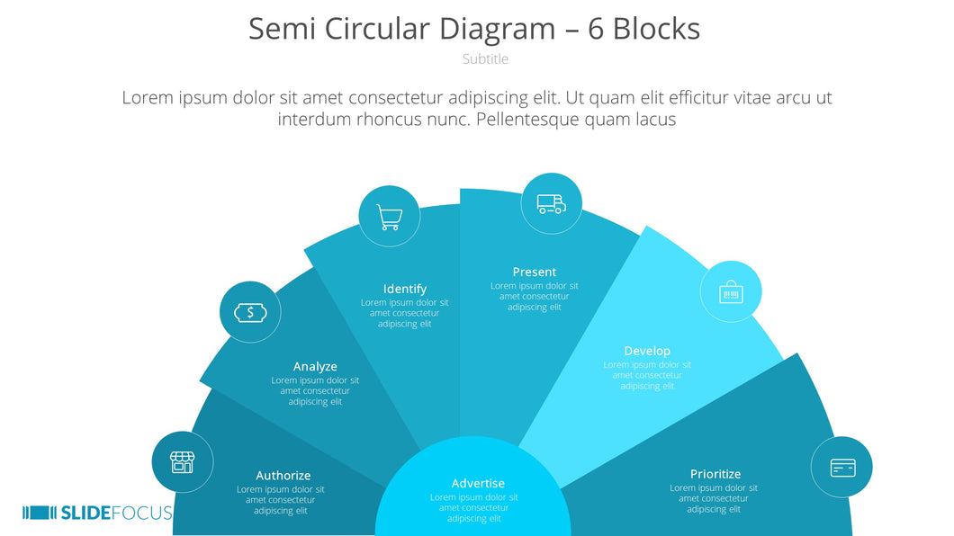 Semi Circular Diagram 6 Blocks