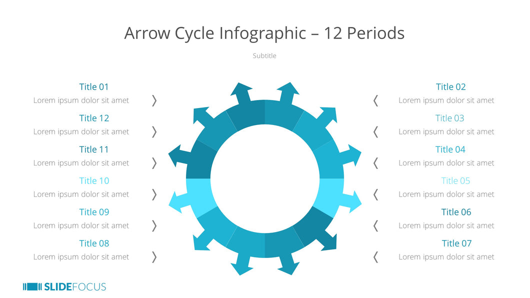 Arrow Cycle Infographic 12 Periods
