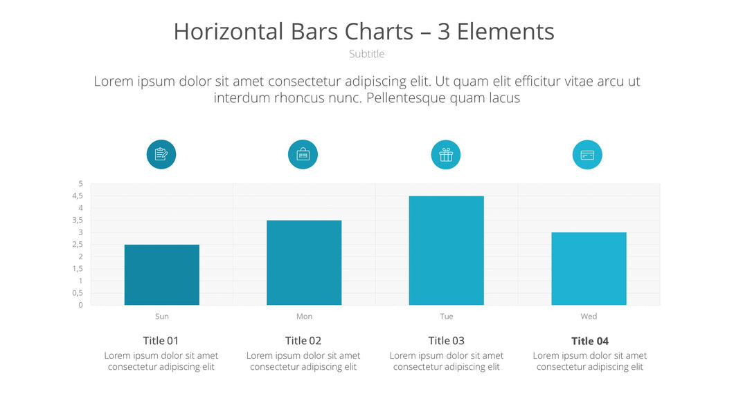 Horizontal Bars Charts 3 Elements