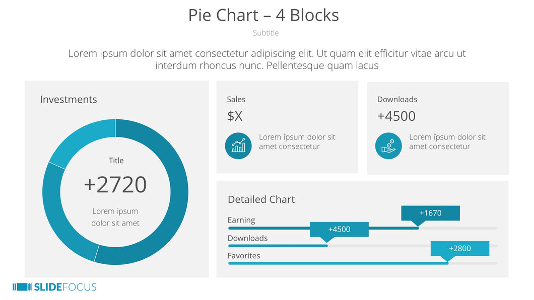Pie Chart 4 Blocks