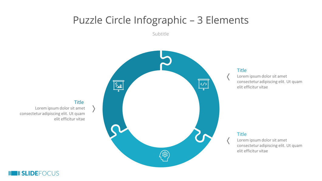 Puzzle Circle Infographic 3 Elements