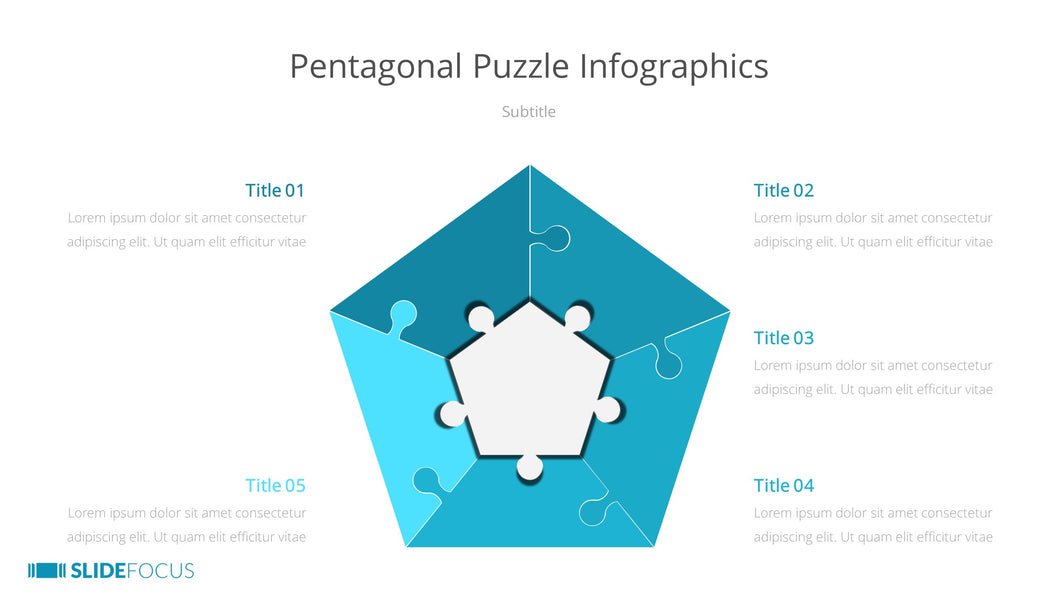 Pentagonal Puzzle Infographics