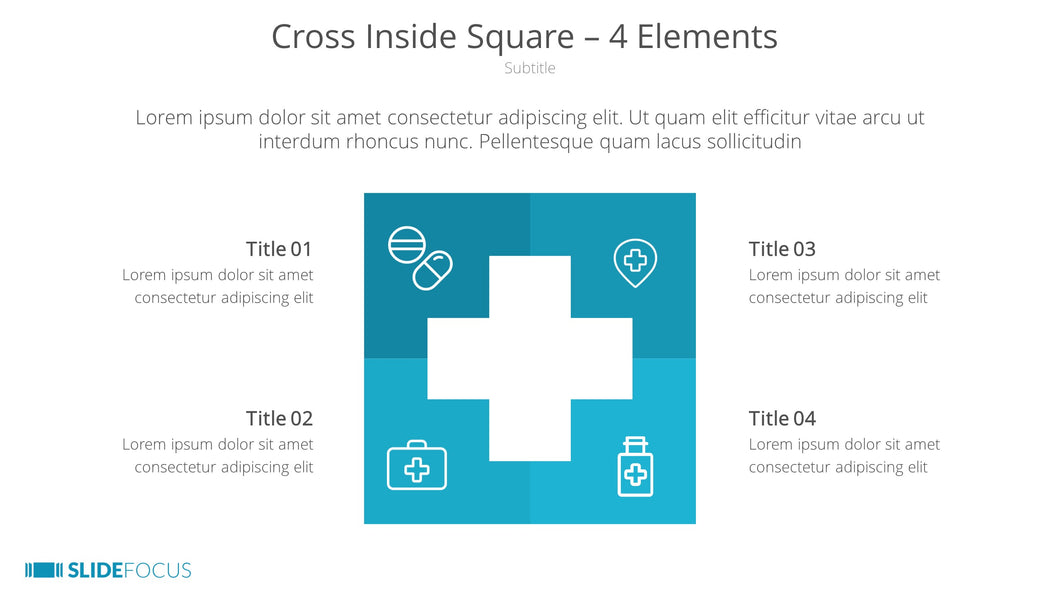 Cross Inside Square 4 Elements
