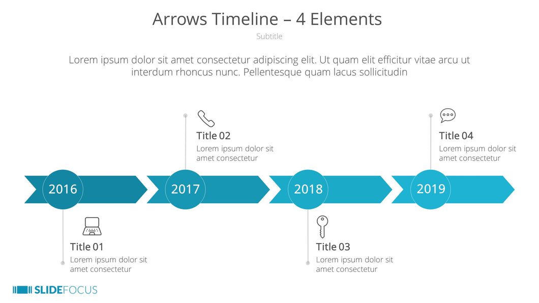 Arrows Timeline 4 Elements
