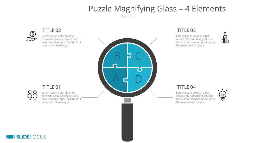 Puzzle Magnifying Glass 4 Elements