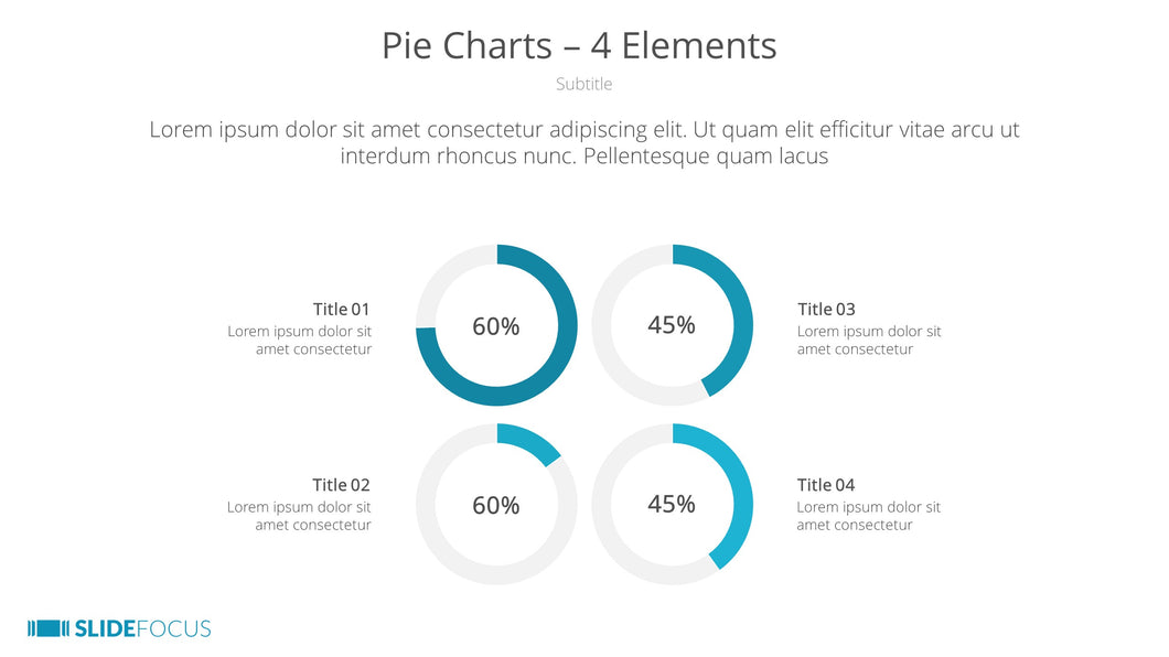 Pie Charts 4 Elements