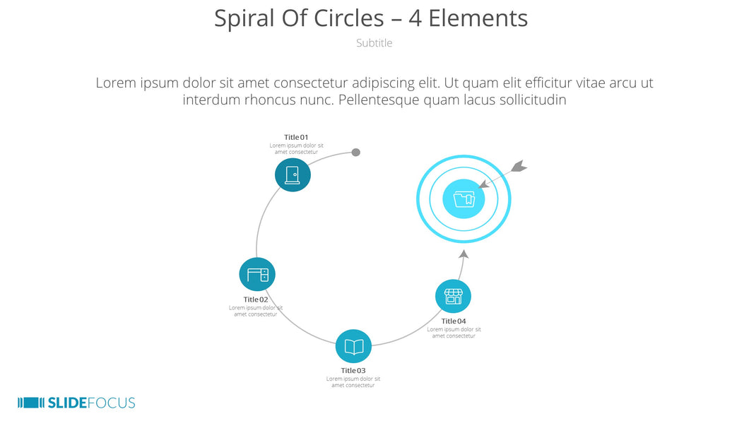 Spiral Of Circles 4 Elements