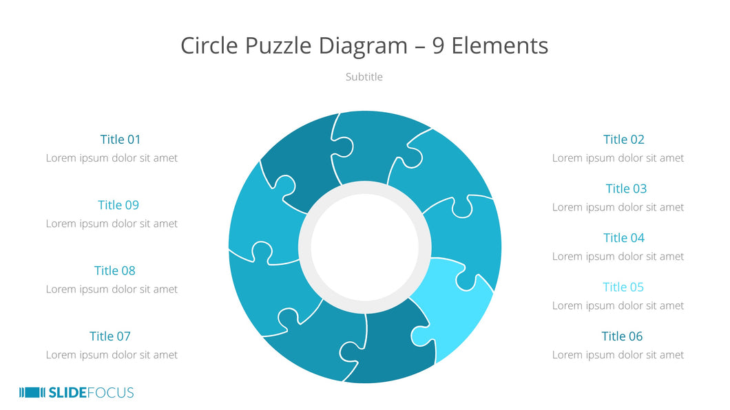 Circle Puzzle Diagram 9 Elements