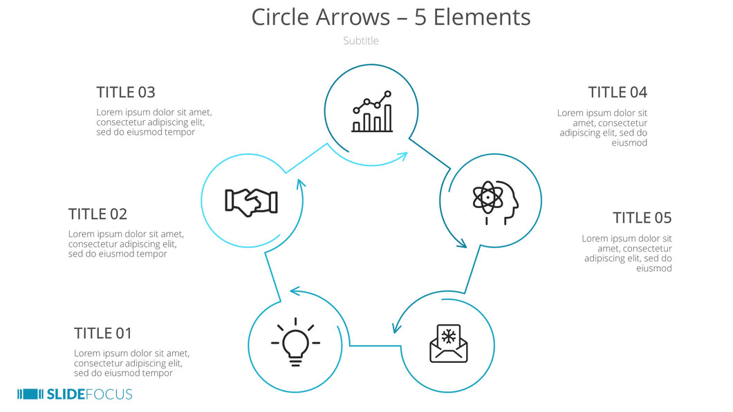 Circle Arrows 5 Elements