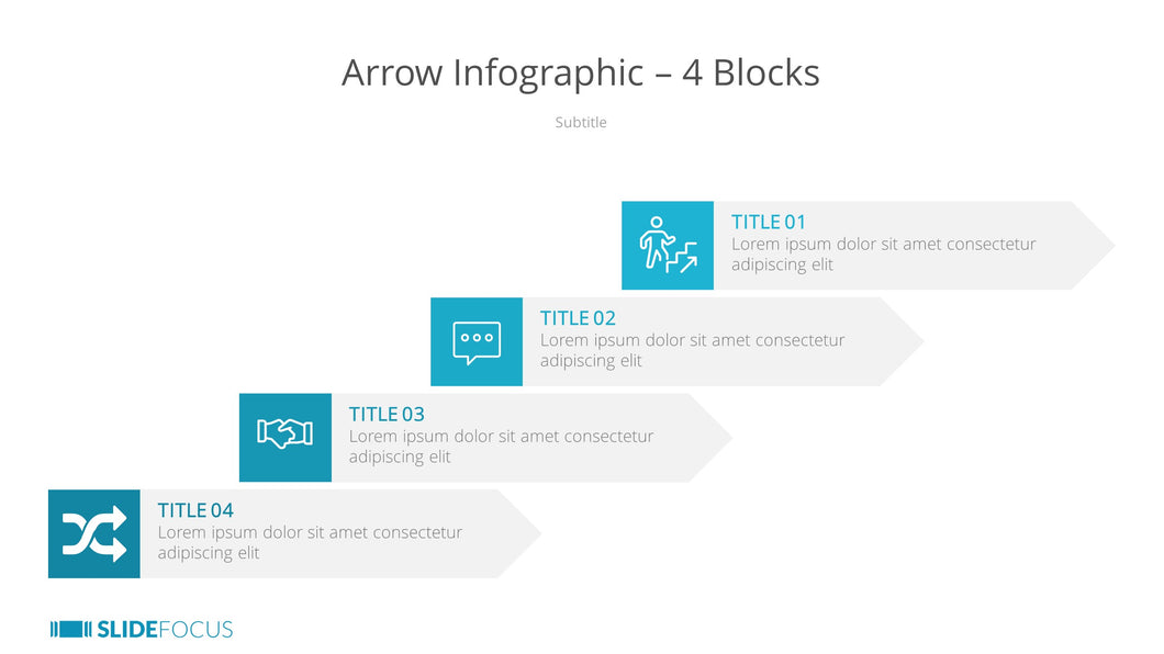 Arrow Infographic 4 Blocks
