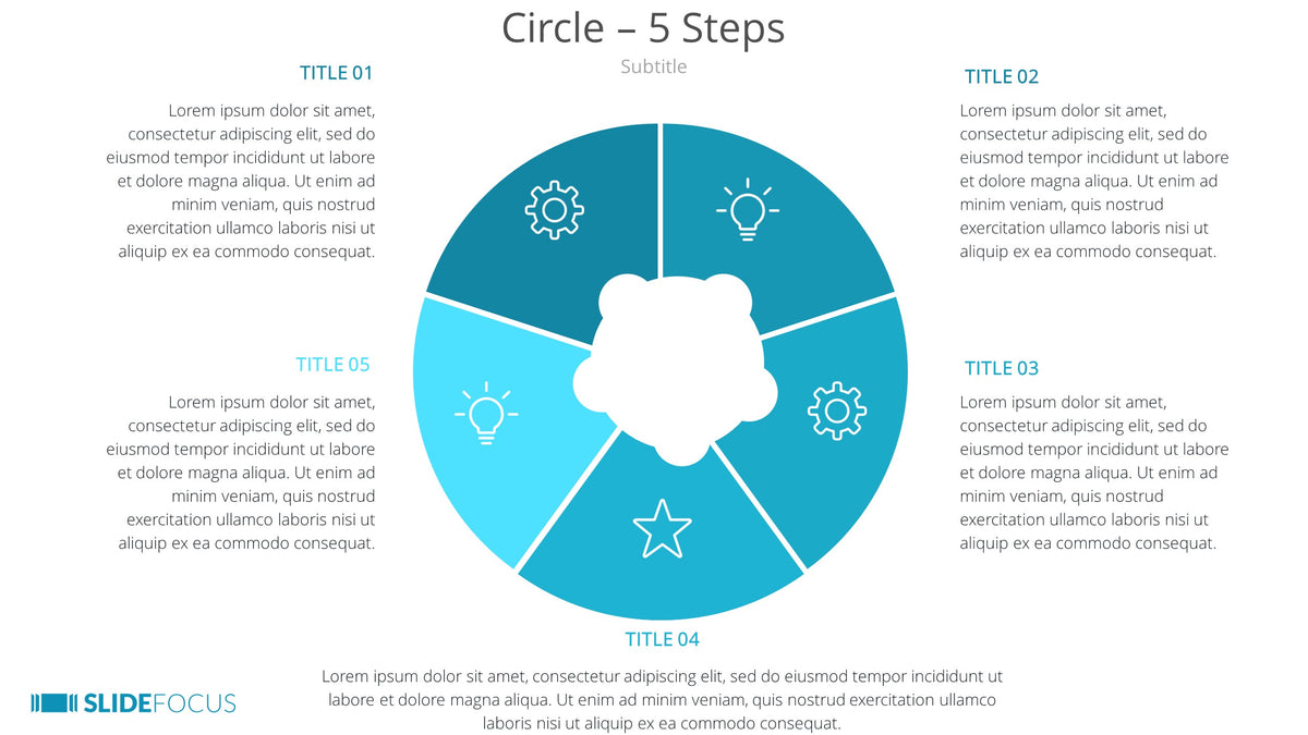 Circle 5 Steps Slidefocus Presentation Made Simple 7609