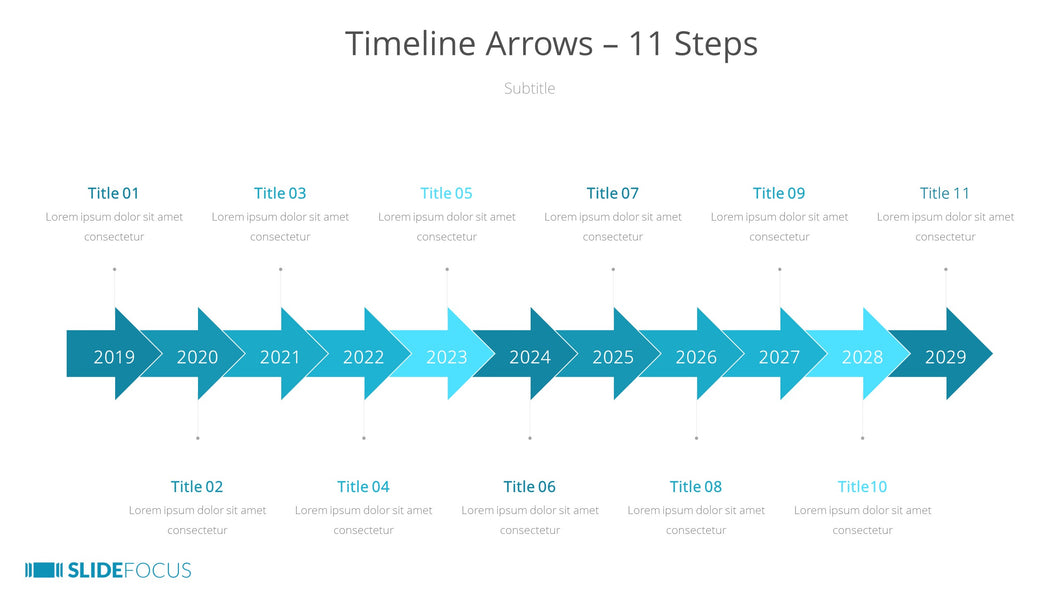 Timeline Arrows 11 Steps