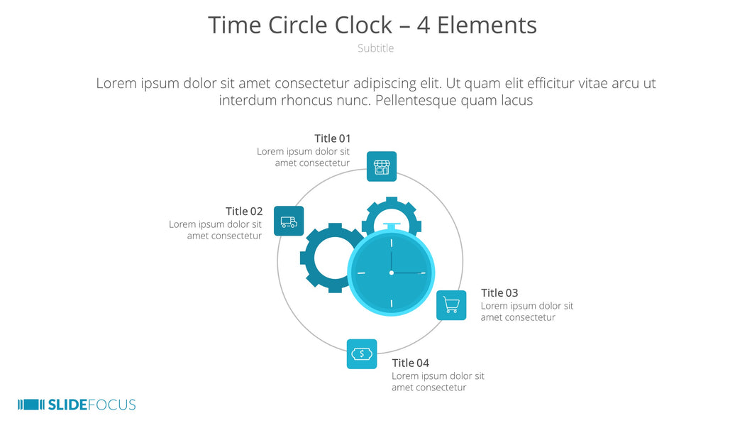 Time Circle Clock 4 Elements