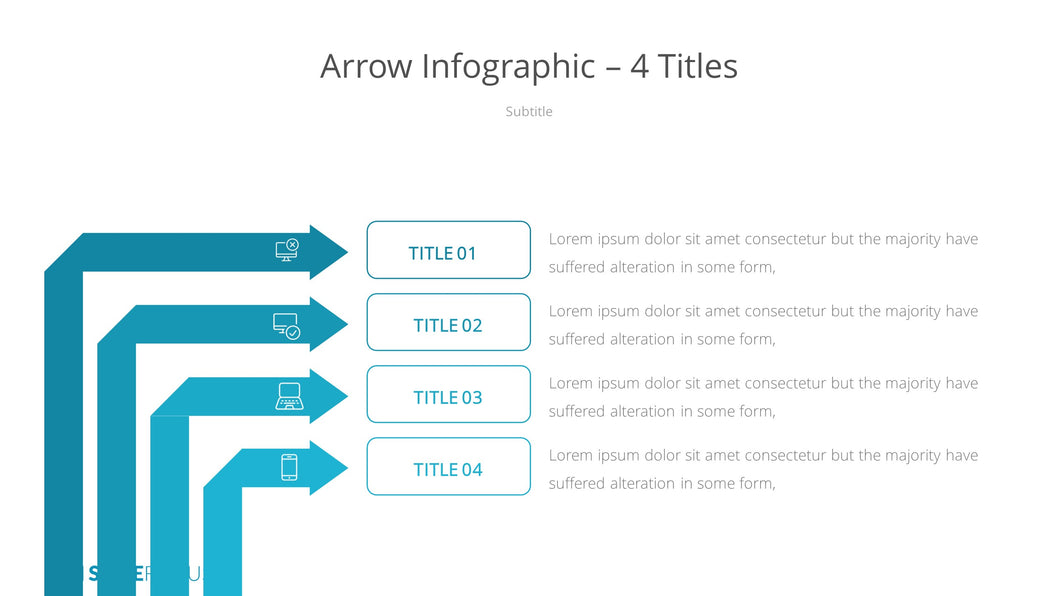 Arrow Infographic 4 Titles