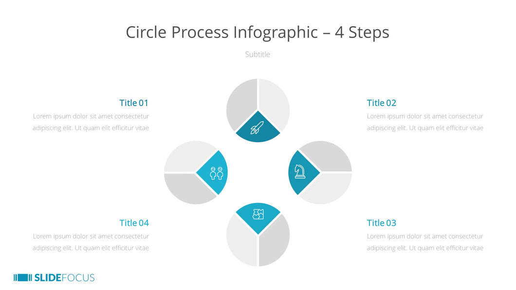 Circle Process Infographic 4 Steps