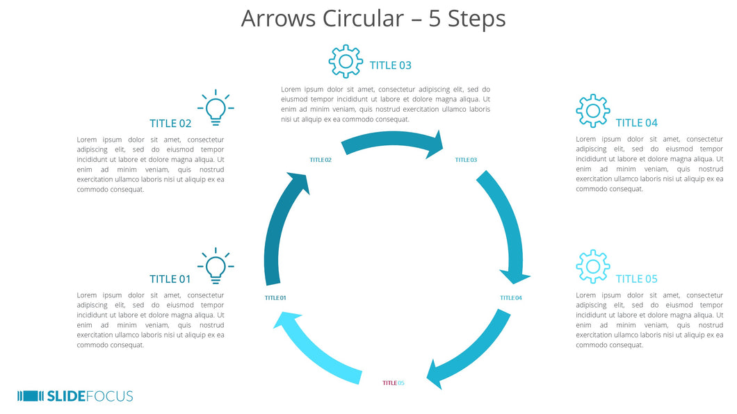 Arrows Circular 5 Steps