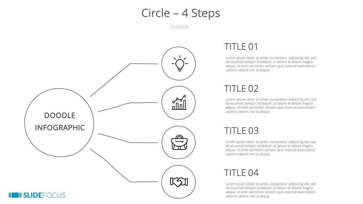 Circle 4 Steps Slidefocus Presentation Made Simple 6992