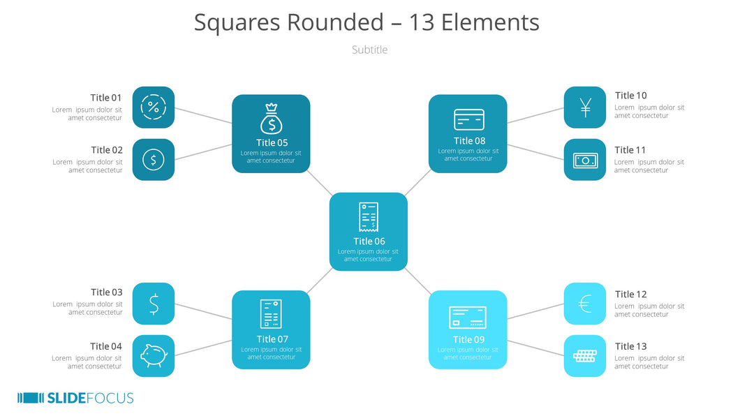 Squares Rounded 13 Elements