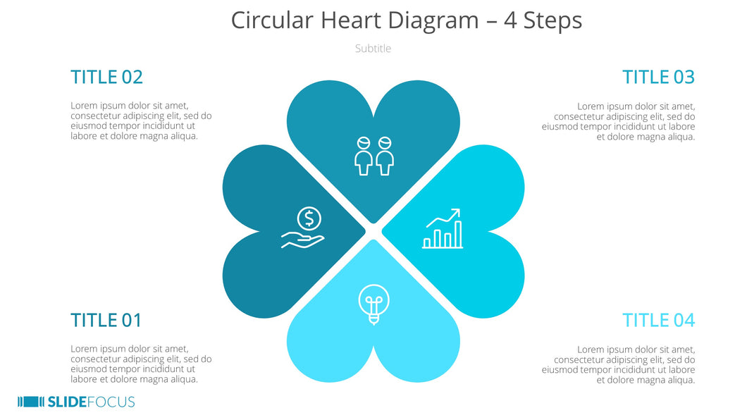 Circular Heart Diagram 4 Steps