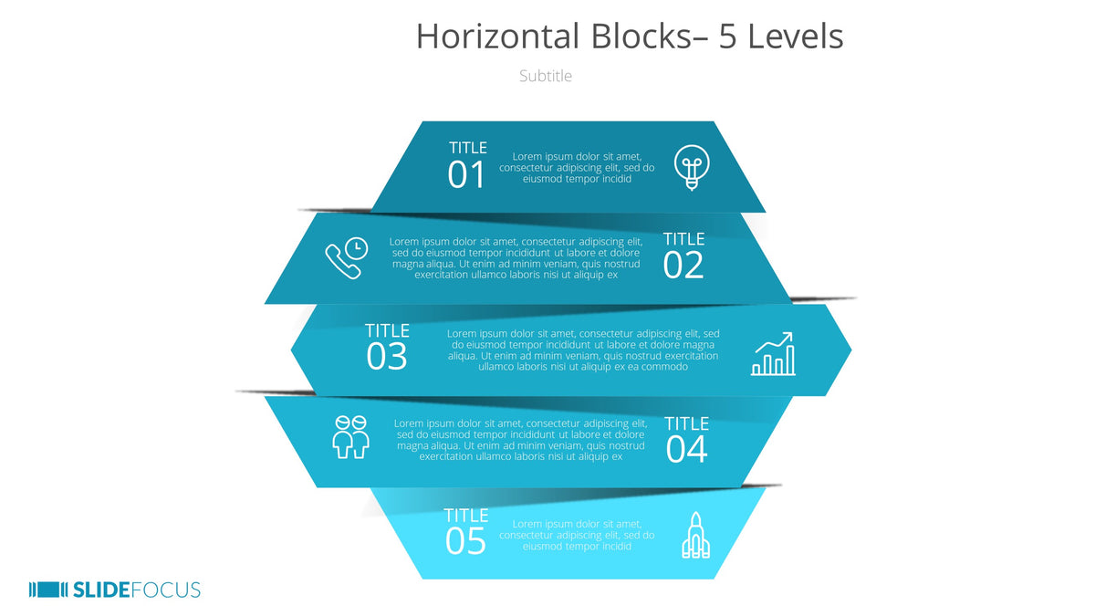 Horizontal Blocks 5 Levels Slidefocus Presentation Made Simple 7642