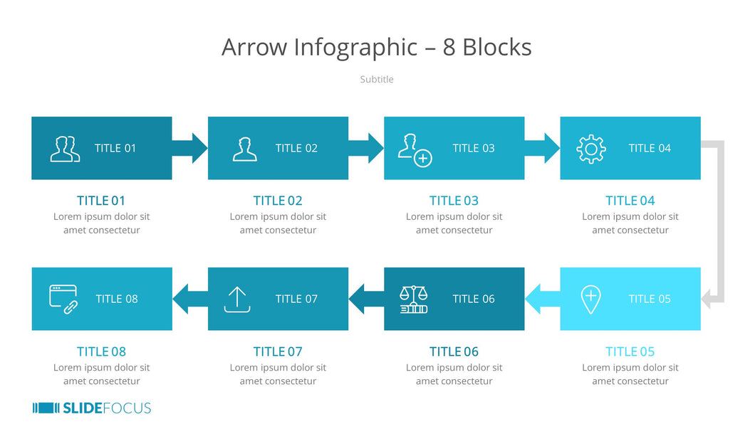 Arrow Infographic 8 Blocks